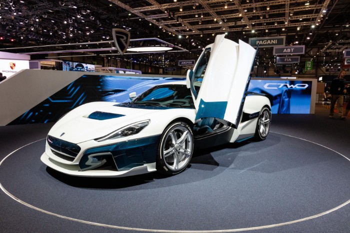 Rimac Concept Two EV Hypercar - front side view
