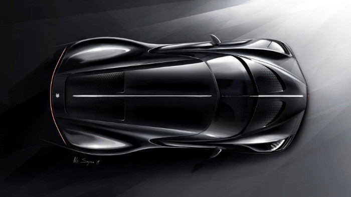 Bugatti La Voiture Noire - top view render