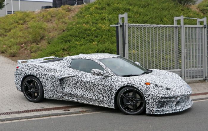 2020 Mid-engine Chevrolet Corvette with camouflage