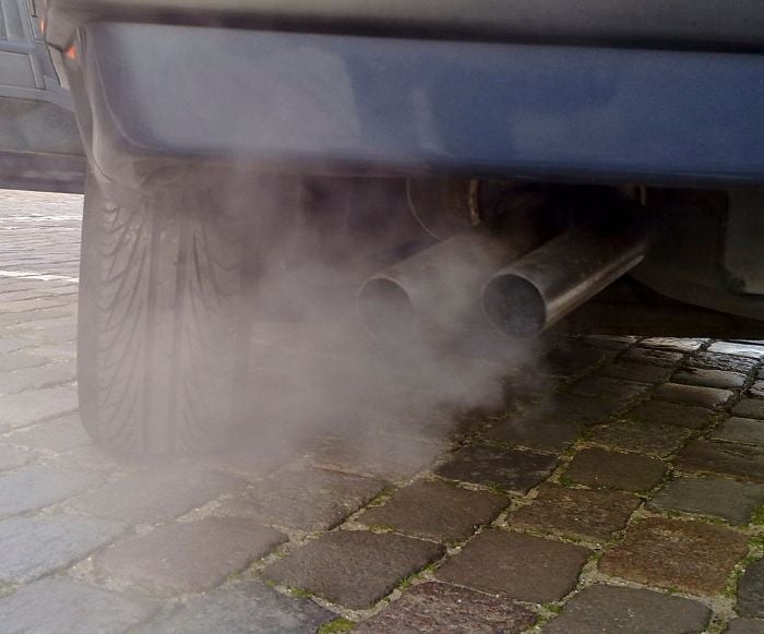 Automobile exhaust gas