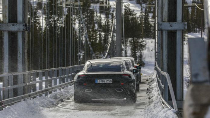 Porsche Taycan winter testing