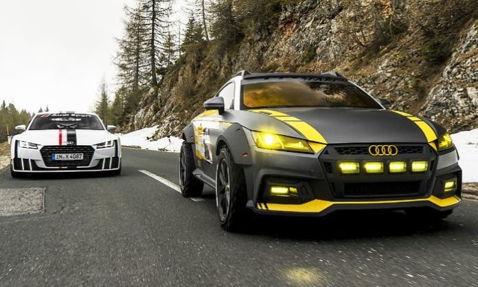 Audi TT Safari - on road - front quarter view