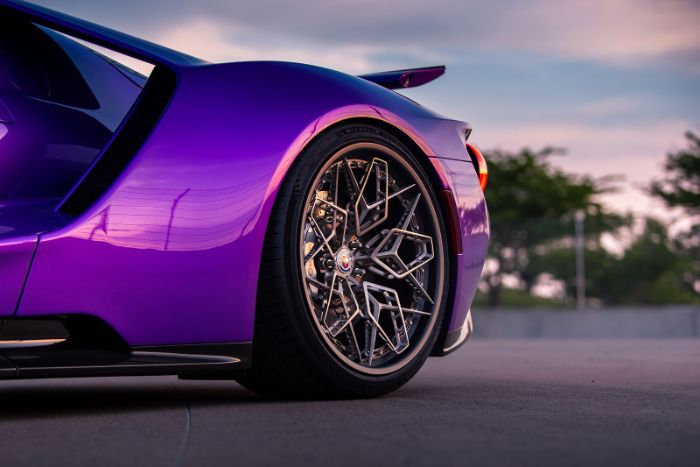 2019 Ford GT with HRE3D+ wheels - rear wheel view