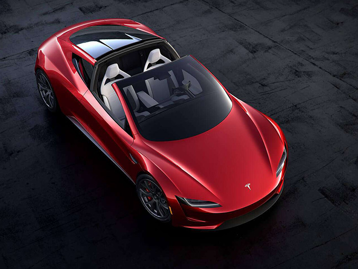 2020 Tesla Roadster - top down view