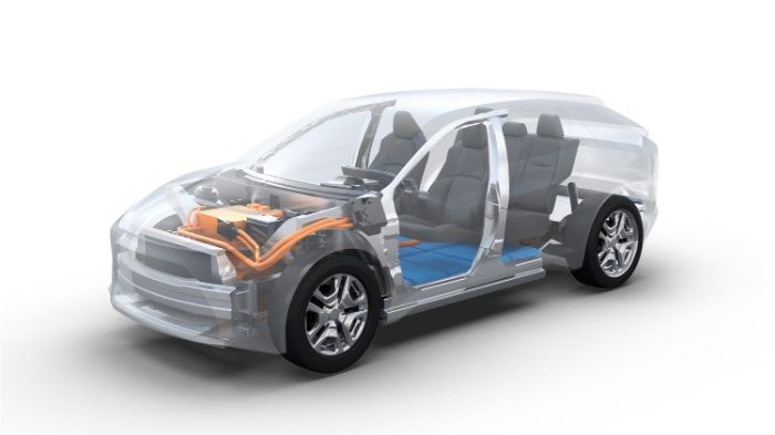 Toyota and Subaru future BEV crossover illustration