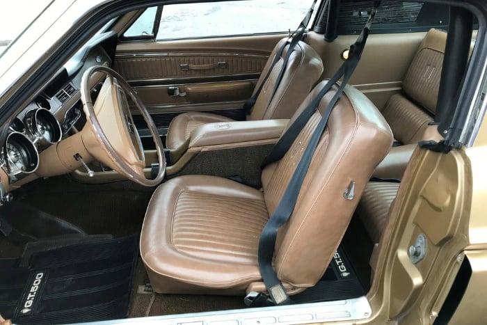 1968 Sunlit Gold Shelby Cobra GT500 - interior