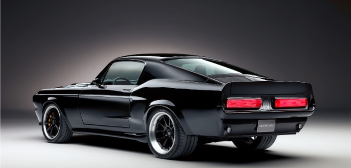 Electric Mustang rear quarter view