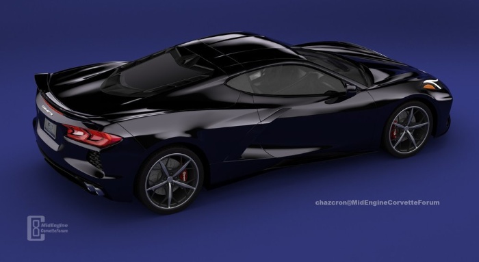 2020 C8 Corvette Render - exterior black