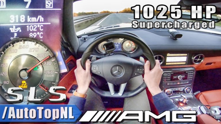 Video: Merdeces-Benz SLS AMG with a Supercharger Going All Out on the Autobahn