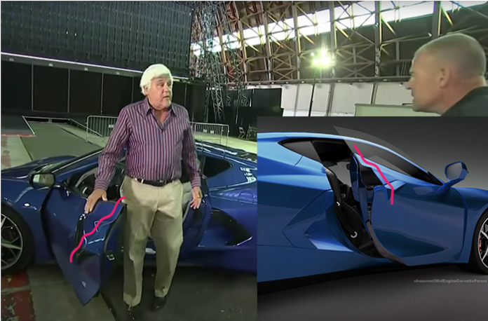 Chazcron 3D render (bottom right) vs real 2020 Corvette Stingray (left) comparison
