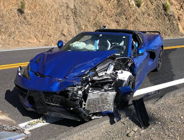 GM Crashes Brand New C8 Corvette in a Three-Vehicle Collision