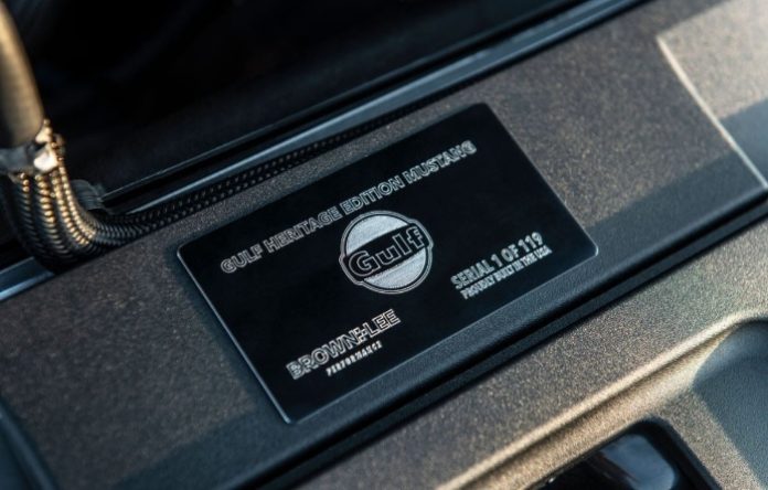 2019 Ford Mustang Gulf Heritage Edition - ID plaque